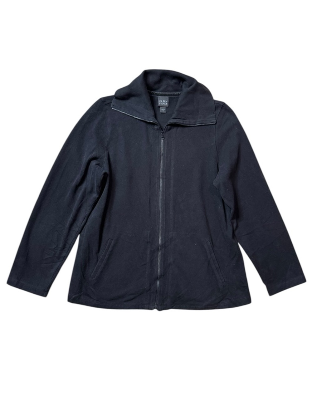 Eileen Fisher Organic Cotton Full-Zip Jacket size L